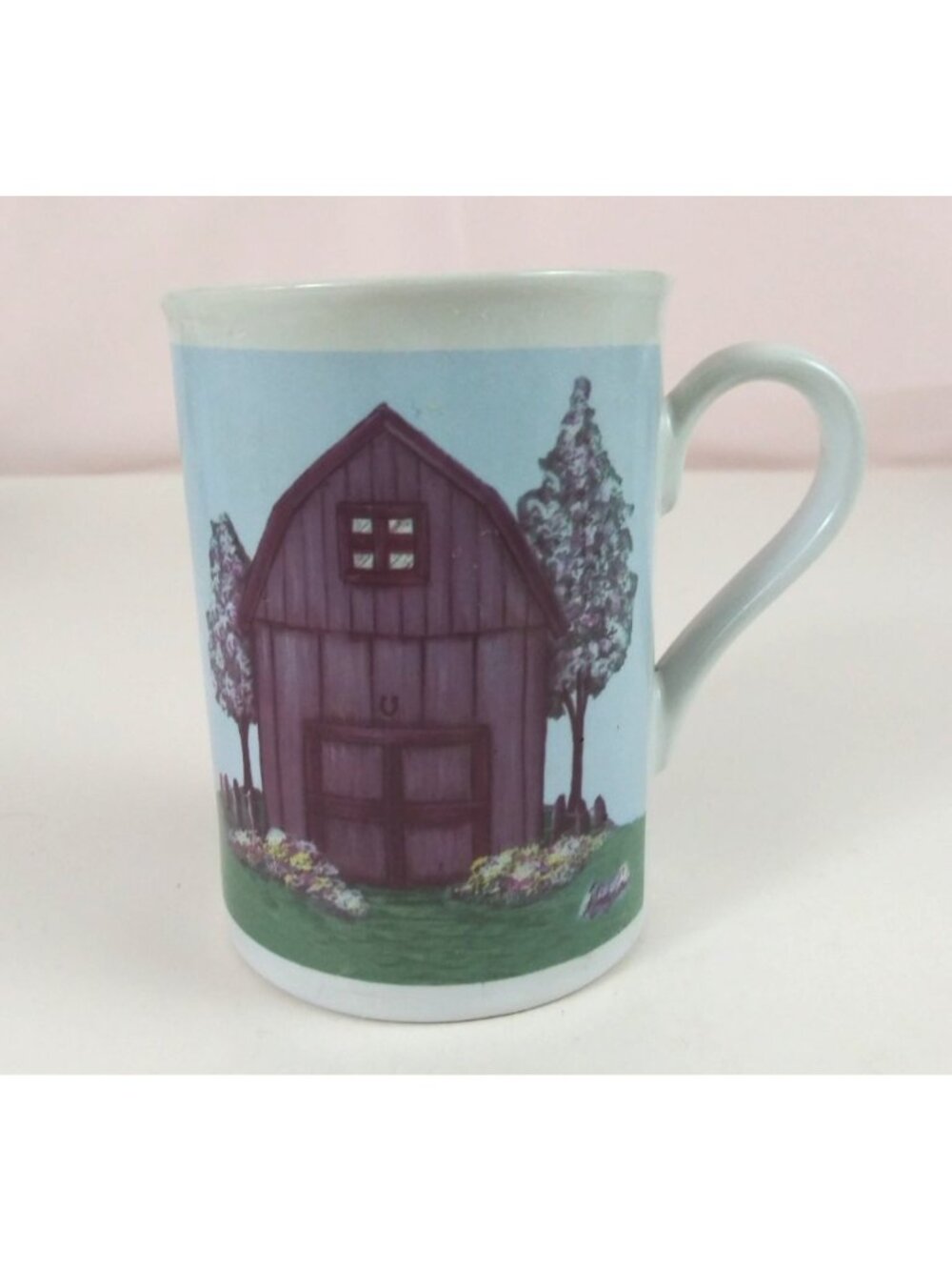 Vintage Designpac Mindy Cain Country Seasons Spring Barn Coffee Cup